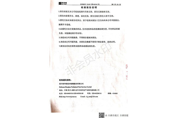 华检技术检测报告